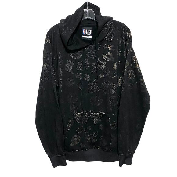 Unk Other - NBA UNK All Over Basketball Team Logos Hoodie Sweatshirt Mens L Athleisure Cozy